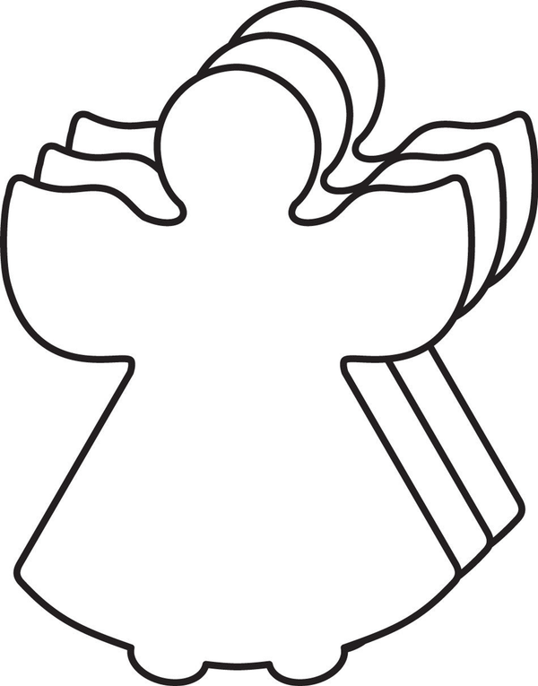 Small Single Color Creative Foam Cut-Outs Angel