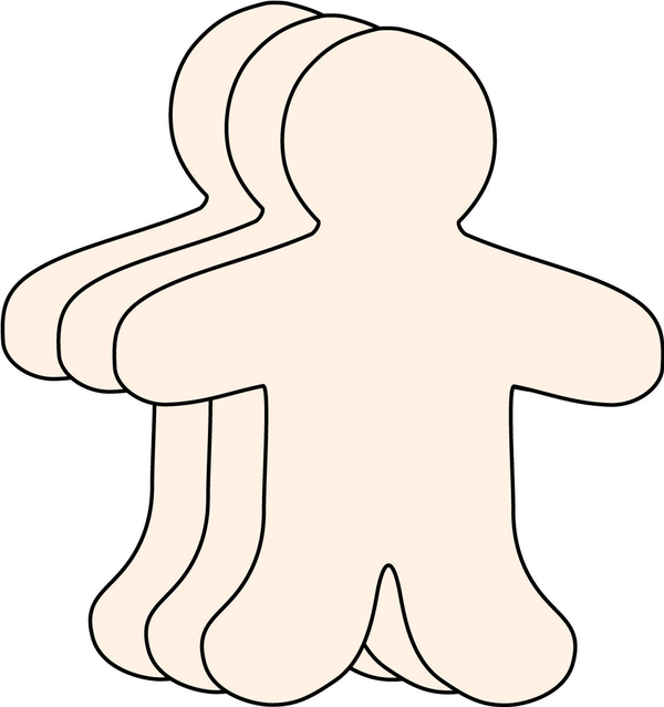 Person Foam Small Single Color Creative Cut-Outs