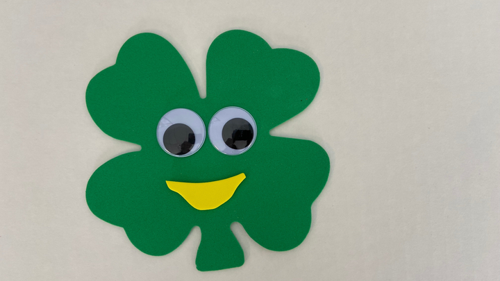 Small Single Color Creative Foam Cut-Outs Four Leaf Clover - 3