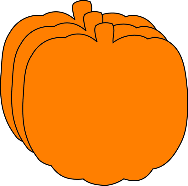 Small Single Color Creative Foam Cut-Outs Pumpkin