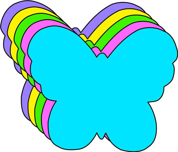 Small Assorted Color Creative Foam Cut-Outs Butterfly