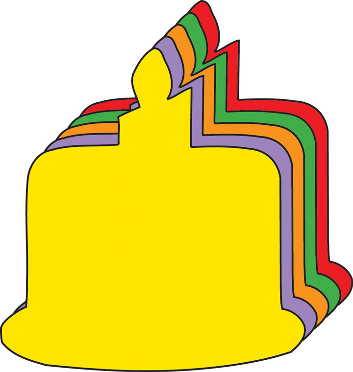 Small Assorted Color Creative Foam Cut-Outs Birthday Cake