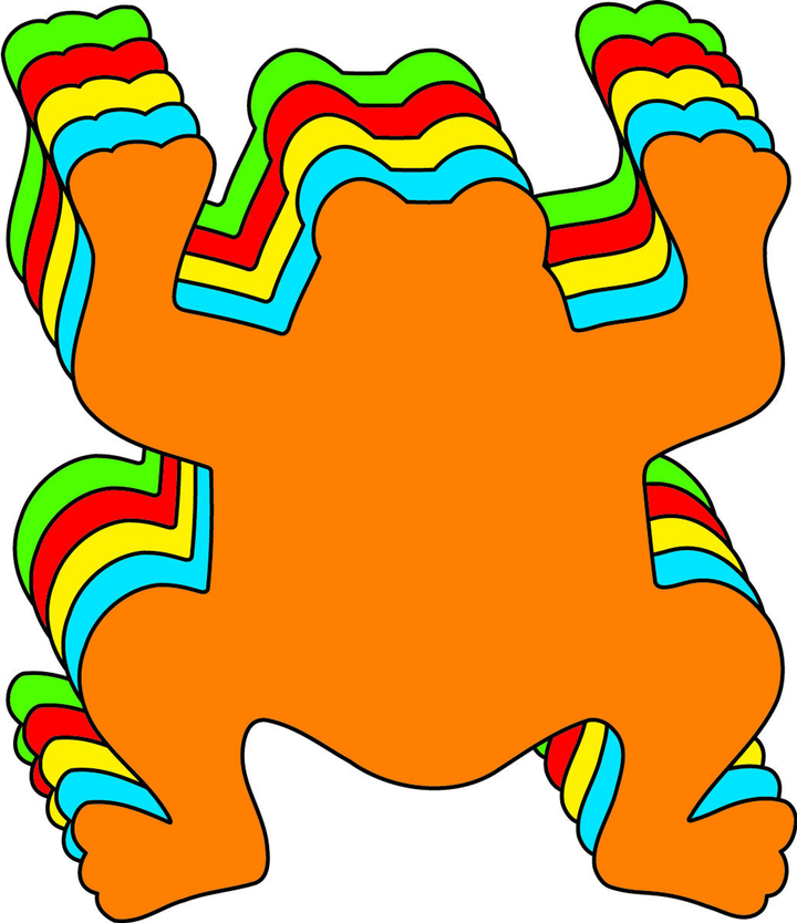 Small Assorted Color Creative Foam Cut-Outs Frog