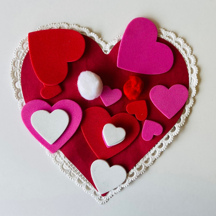 Small Tri Color Creative Foam Cut-Outs Heart - 2