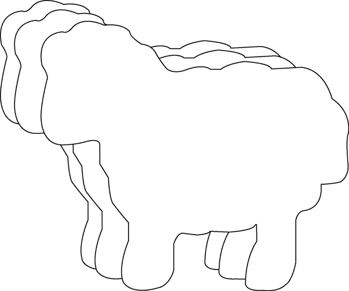 Sheep Foam Single Color Creative Cut-Outs 5.5"