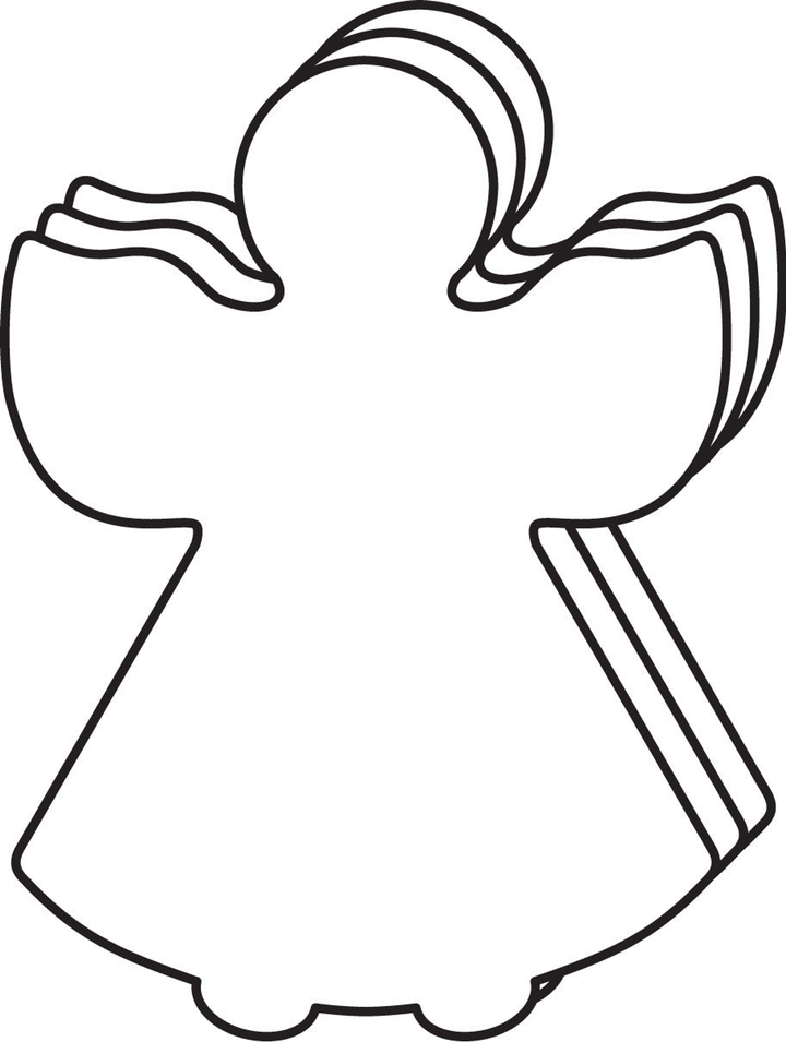 Large Single Color Creative Foam Cut-Outs Angel