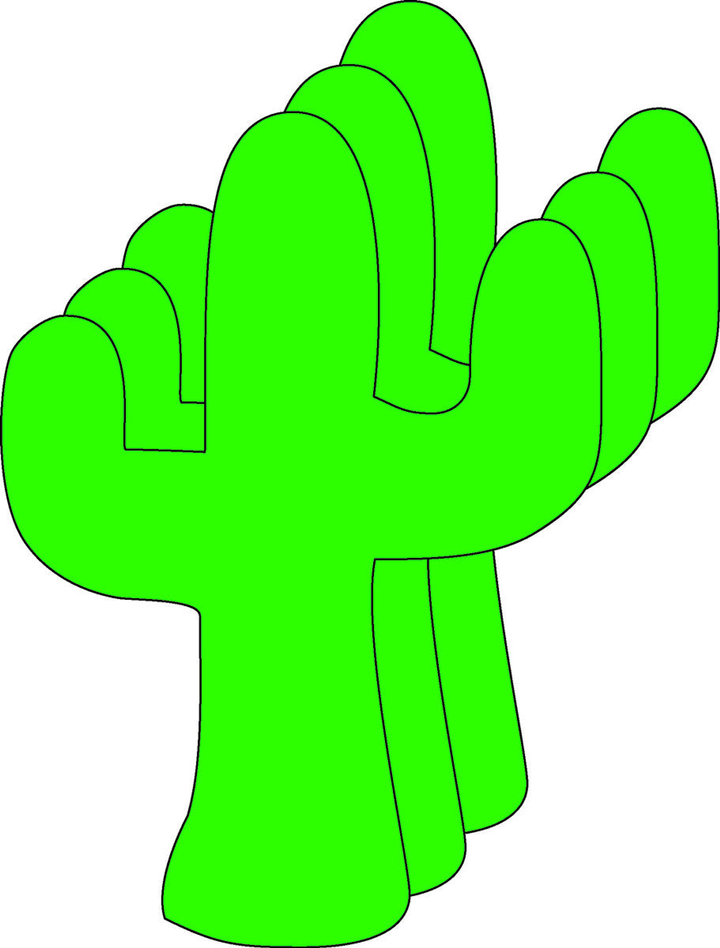 Large Single Color Creative Foam Cut-Outs Cactus