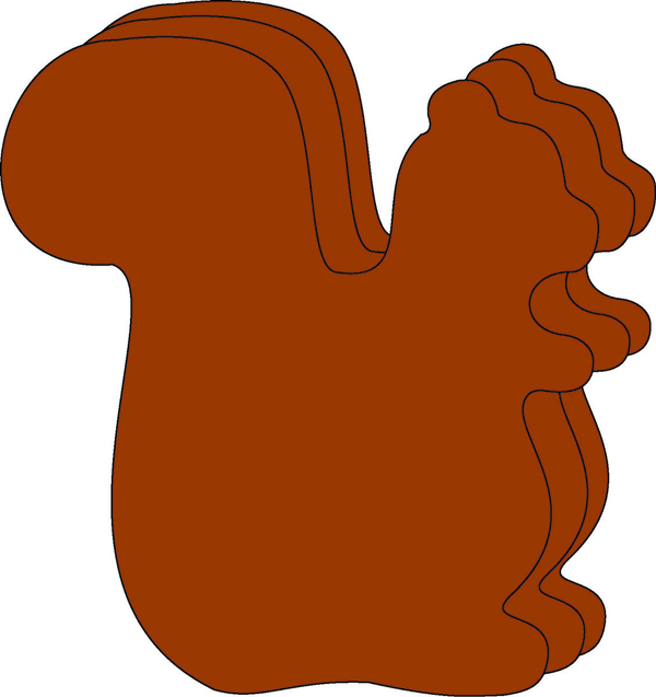 Large Single Color Creative Foam Cut-Outs Squirrel