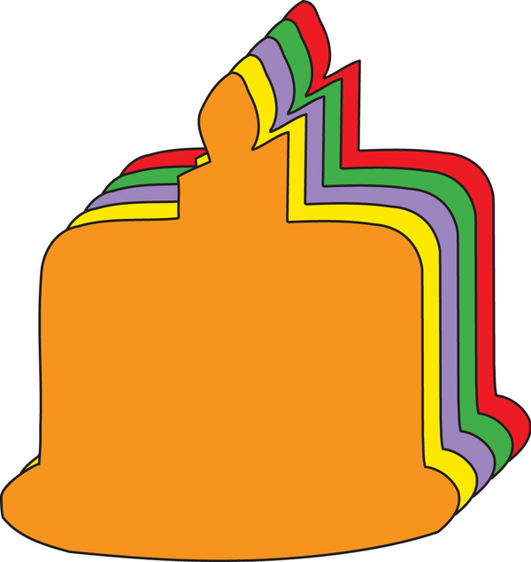 Large Assorted Color Creative Foam Cut-Outs Birthday Cake