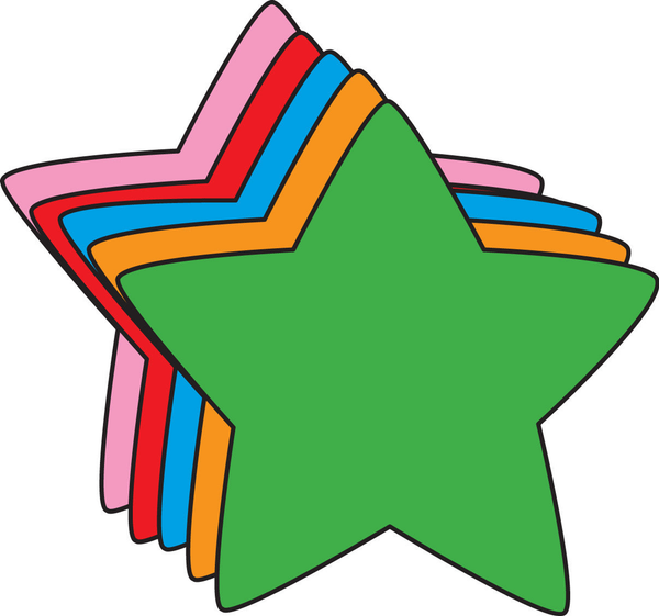 Large Assorted Color Creative Foam Cut-Outs Star