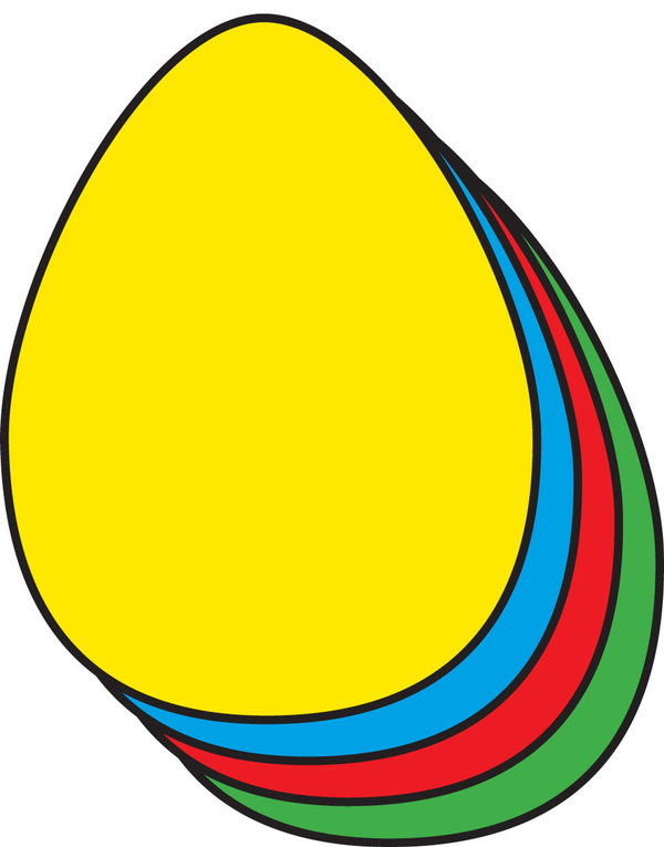 Large Assorted Color Creative Foam Cut-Outs Egg