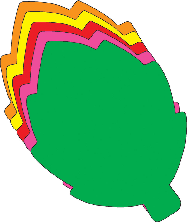 Large Assorted Color Creative Foam Cut-Outs Leaf