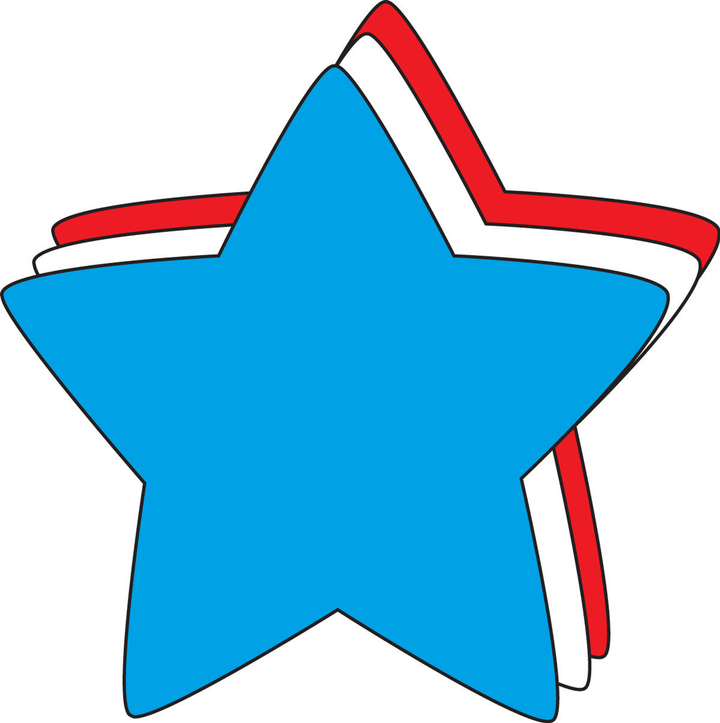 Large Tri Color Creative Foam Cut-Outs Star