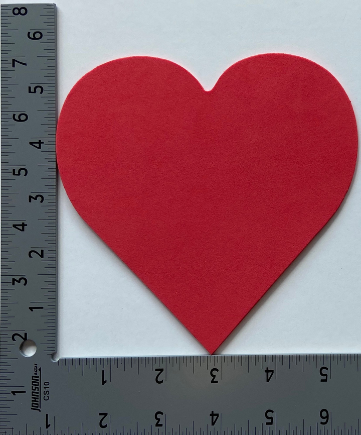 Large Tri Color Creative Foam Cut-Outs Heart - 4