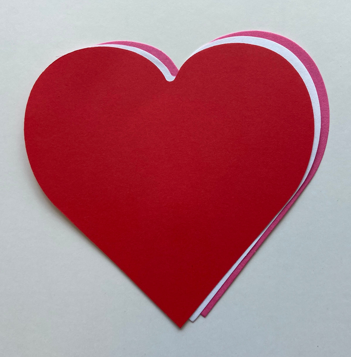 Large Tri Color Creative Foam Cut-Outs Heart - 6