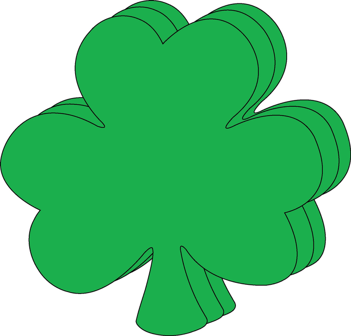 Shamrock Single Color Creative Cut-Outs 5.5"