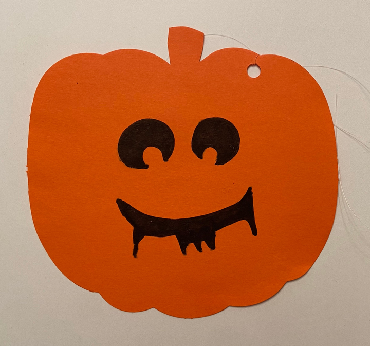 Large Single Color Cut-Out Orange Pumpkin - 4