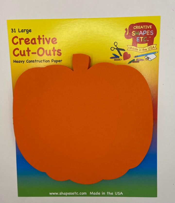 Large Single Color Cut-Out Orange Pumpkin - 8