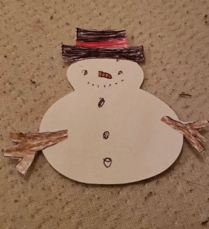 Large Single Color Cut-Out Snowman - 3