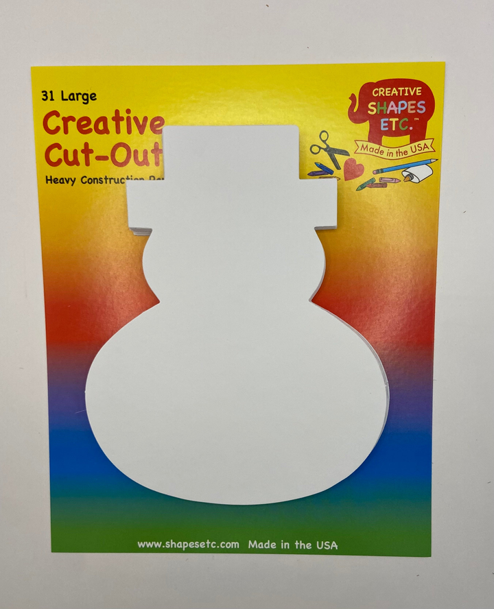 Large Single Color Cut-Out Snowman - 7