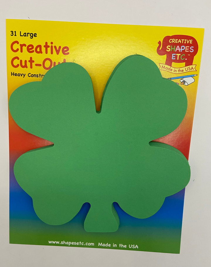 Large Single Color Cut-Out Four Leaf Clover - 9