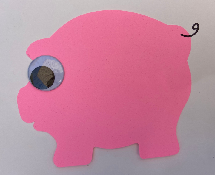 Large Single Color Cut-Out Pig - 2