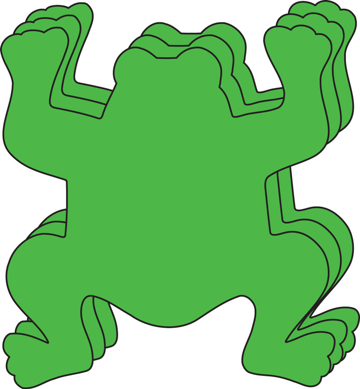 Large Single Color Cut-Out Frog