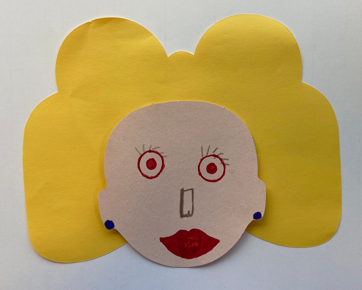 Large Single Color Cut-Out Face - 2