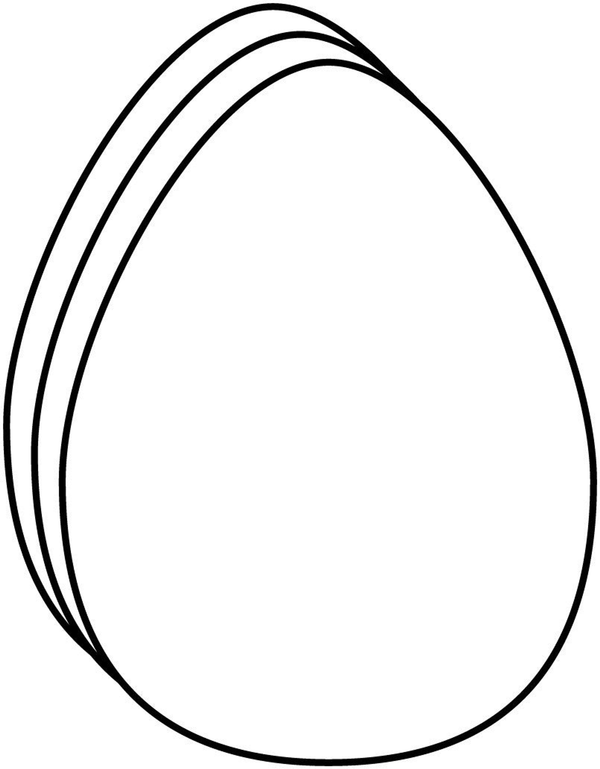 Large Single Color Cut-Out Egg