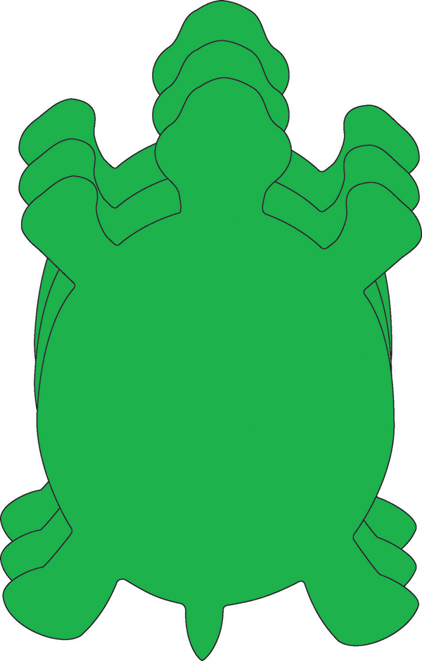 Large Single Color Cut-Out Turtle