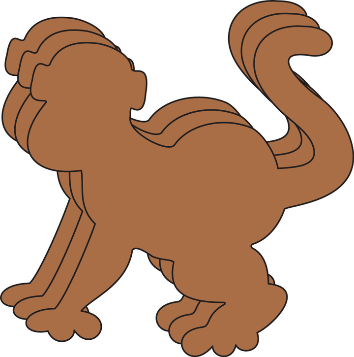 Large Single Color Cut-Out Monkey