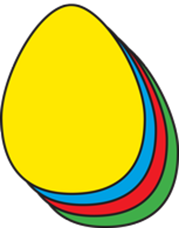 Egg Assorted Color Creative Cut-Outs 5.5"