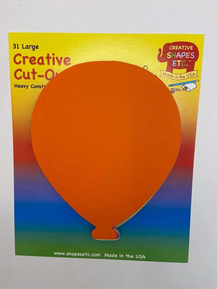 Balloon Assorted Color Creative Cut-Outs 5.5" - 8