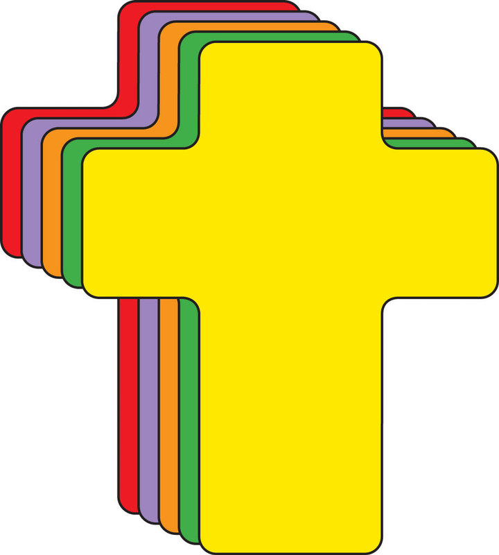 Cross Assorted Color Creative Cut-Outs 5.5"