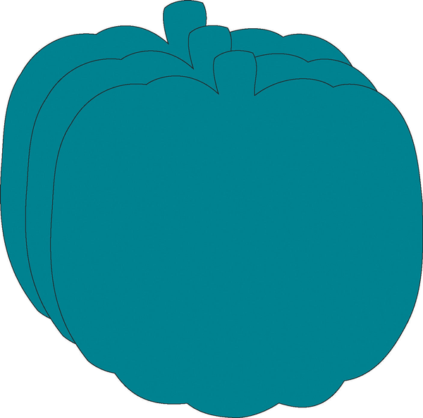 Small Single Color Cut-Out Teal Pumpkin