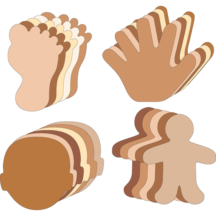 Small Cut-Out Set Multicultural Body Parts