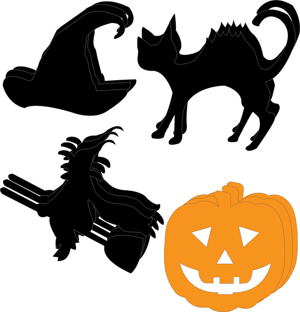 Large Cut-Out Set Halloweenie