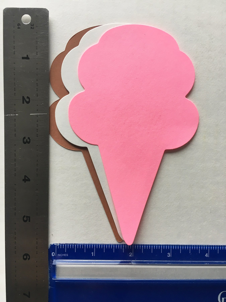 Neapolitan Ice Cream Cone Large Tri-Color Creative Cut-Outs - 5