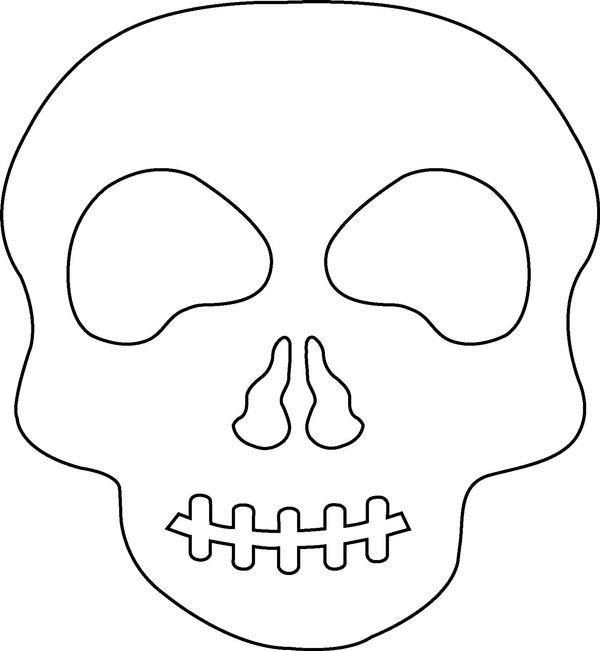 Large Single Color Cut-Out Skull