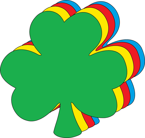 Shamrock Assorted Color Creative Cut-Outs 5.5"