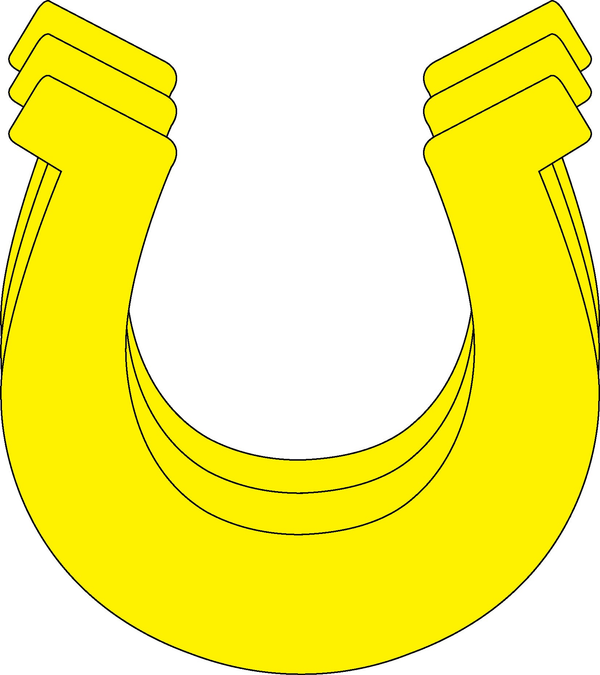 Horseshoe Single Color Creative Cut-Outs 5.5"