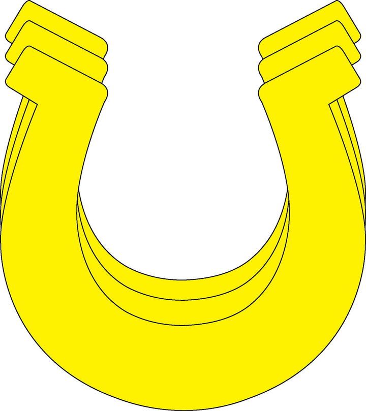 Horseshoe Single Color Creative Cut-Outs 5.5"