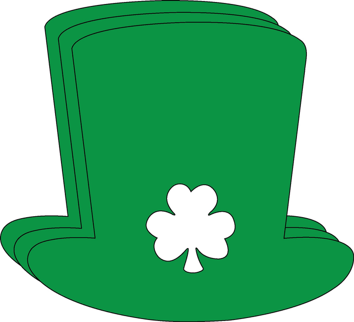 Irish Hat Single Color Creative Cut-Outs 5.5"