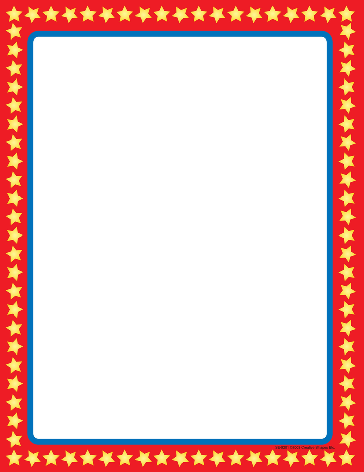 Designer Paper Star Border