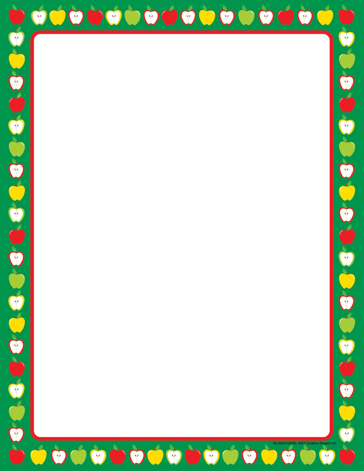 Designer Paper Apple Border