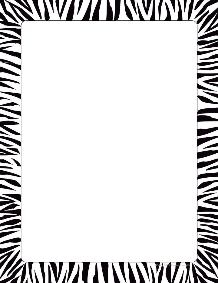 Designer Paper Zebra Border