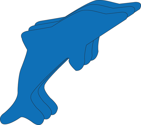 Super Cut-Outs Single Color Dolphin