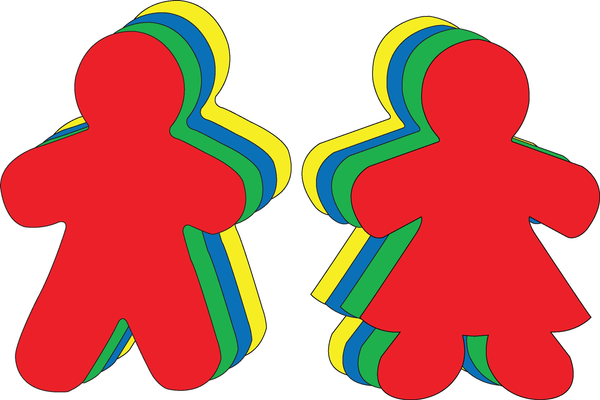 Kid Shape Set Assorted Color Super Cut-Outs