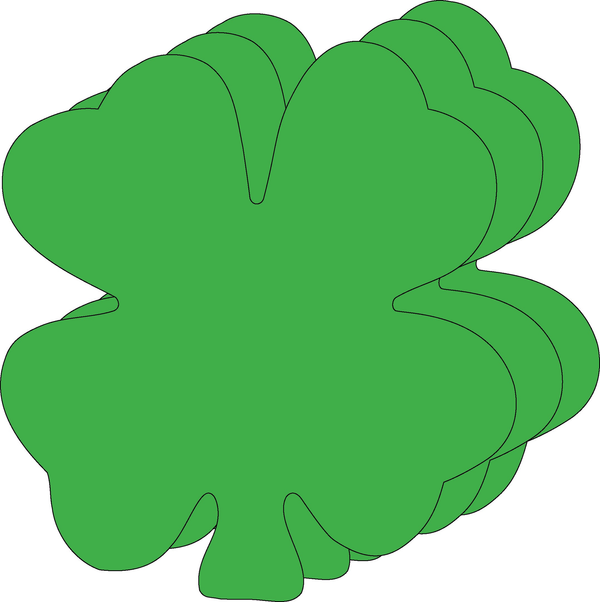 Four Leaf Clover Single Color Super Cut-Outs