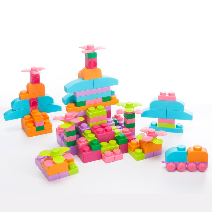 UNiPLAY Soft Building Blocks Plus Series 80pcs Pastel Color (#UN40802) - 4